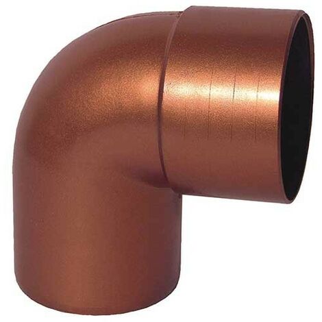 Curva tonda 87.30° per pluviali : Colore - Rame rosso, Diametro - 80