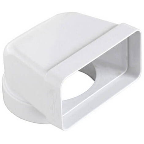CURVA VERTICALE PER PASSAGGIO DA TUBO TONDO A RETTANGOLARE D. 100/120x60 mm FIRST