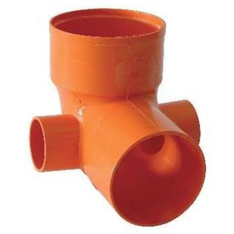 CURVA WC 2 ATTACCHI IN PVC ARANCIO Diam. 100 att. Diam. 40