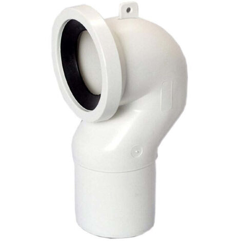 BB BUYBATH Curva WC a collo di cigno Ø110 mm rigida colore bianca