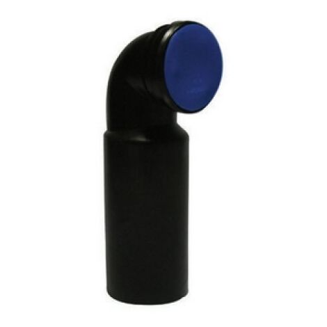CURVA WC PER VASO SOSPESO CON GUARNIZIONE E TAPPO PEHD VALSIR Diam. 90 Verticale