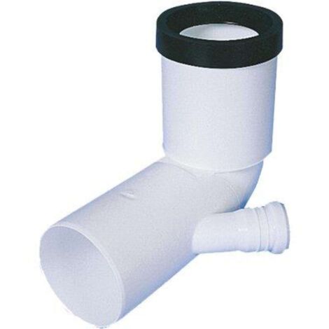 CURVA WC PROLUNGATA + 1 ATTACCO SCARICO IDRICO - PP BIANCO MM 90X40 - 1 pezzo