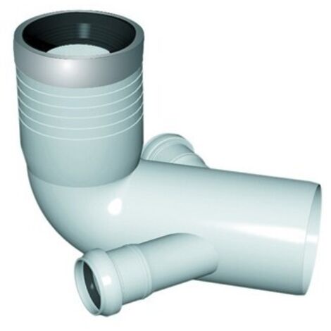 CURVA WC PROLUNGATA 2 ATTACCHI CON GUARNIZIONE E TAPPO D. 110-116-50