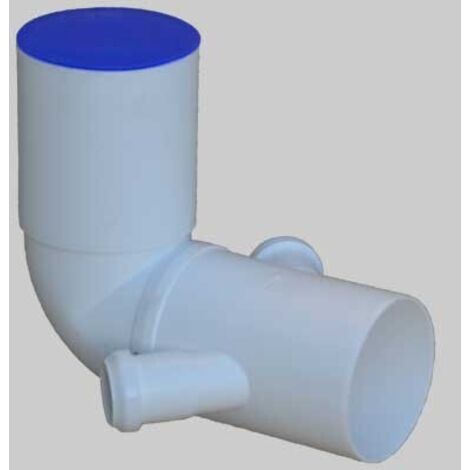 CURVA WC PROLUNGATA BIANCA CON DOPPIO ATTACCO BICCHIERE DX - SX - 90x40-40