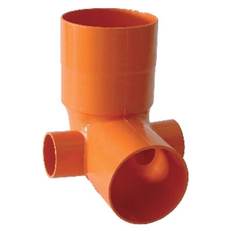 CURVA WC TIPO ALTA PVC ARANCIO 2 innesti D. 40