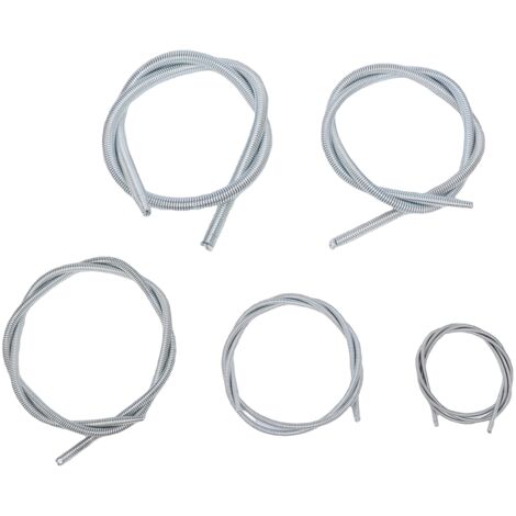 Curvatubi a molla per tubi interni - Set da 5 pezzi: 1/4", 3/8", 1/2", 5/8", 3/4" - Lunghezza 1100 mm per rame e alluminio