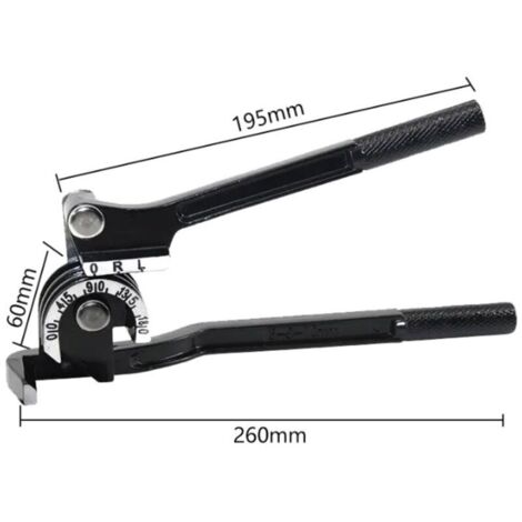 Curvatubi manuale 3 in 1, strumento di piegatura a leva a 180 gradi, 1/4" (6 mm), 5/16" (8 mm) e 3/8" (10 mm) per rame, ottone, alluminio e metalli teneri.