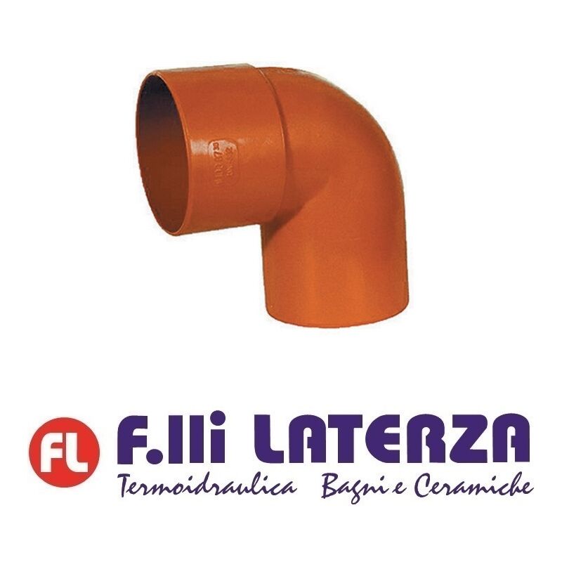 Curve 87° in Pvc Rosso Fogna 50 63 80 100 125 140