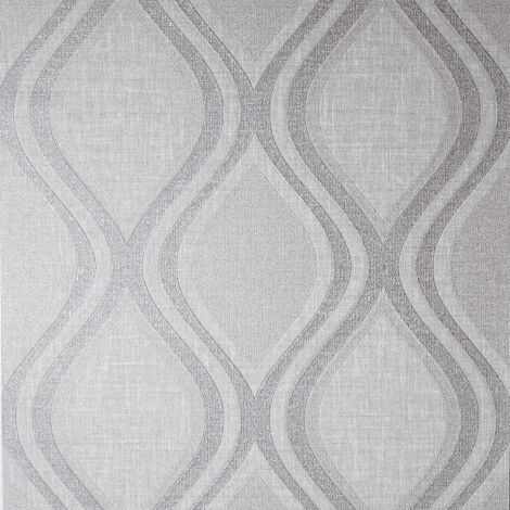 Curve Grey Wallpaper Arthouse Heavy Weight Vinyl Textured Paste The Wall