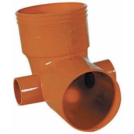 CURVE WC  2 ATTACCHI IN PVC ROSSO Diam. 100 att. Diam. 50