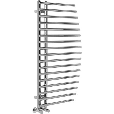 Curved Bathroom Heated Towel Rail Radiator 1000x550mm Chrome