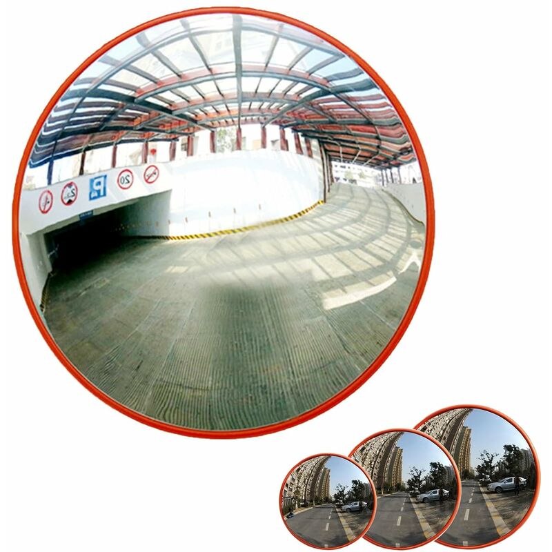 Dayplus - Curved Convex Mirror 30CM For Street Corner, Garage, Parking, Driveway, Supermarket