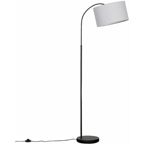 main image of "Large Curved Black Floor Lamp"
