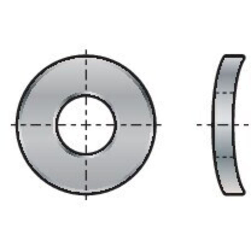 Qualfast - M7 Curved Spring Washer - Steel din 137A- you get 100
