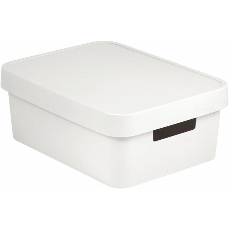 04752-N23-00 infinity boîte à rangement avec couvercle plastique blanc 36,3 x 27 x 22,2 cm 11 l - Curver