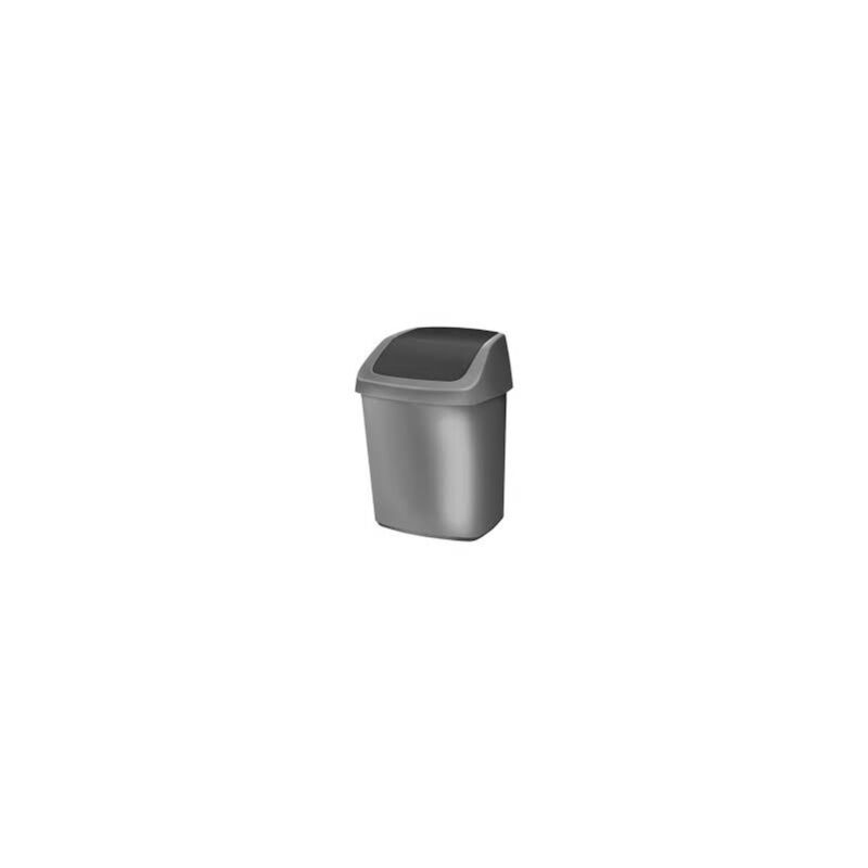 Curver - Swing-Top 50 l Rectangulaire Plastique Anthracite, Argent
