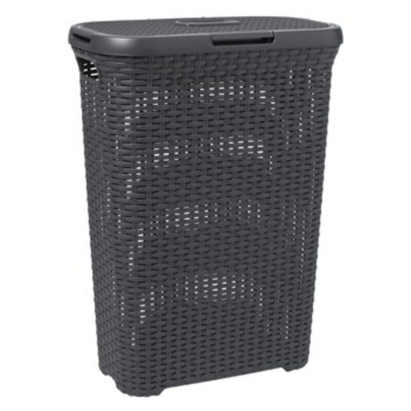 Panier à linge Curver Style avec couvercle 40L Anthracite