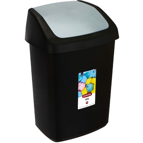 Bidone porta rifiuti da 8Lt in plastica rotondo con coperchio e maniglie -  Blimwere