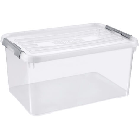Curver 243819 Kunststoffbox HANDY+ geschlossen, stapelbar (B x H x T) 400 x 290 x 600 mm Transparen