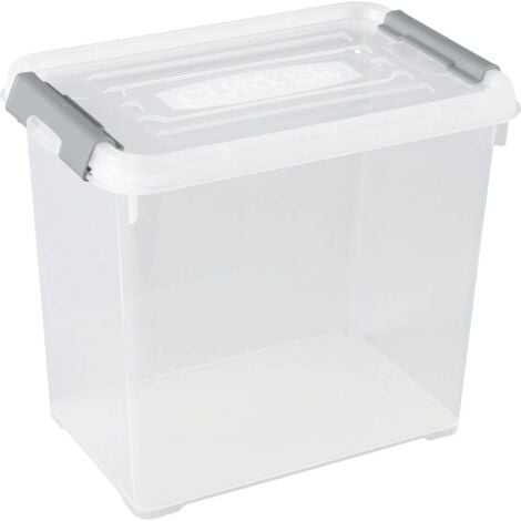 ALLIBERT Curver 243859 Boîte de rangement HANDY empilable (L x l x H) 294 x 194 x 254 mm transparent, argent 1 pc(s)