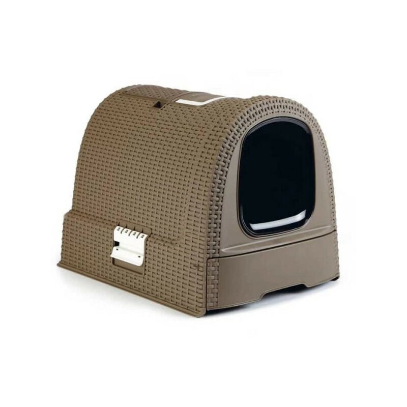 Curver - Bac a litiere pour chats 51x38,5x39,5 cm mocca