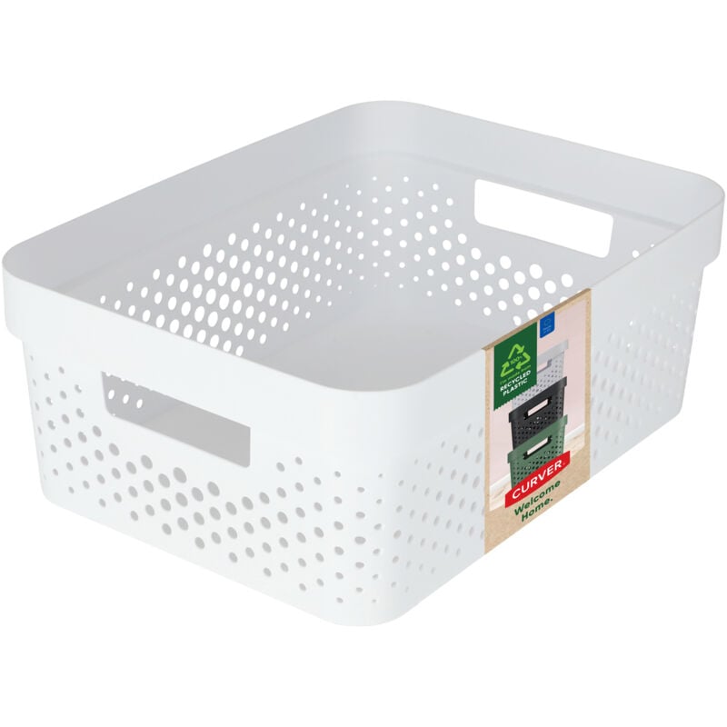 Boîte Curver Infinity Dots 11L 35,6x26,6x13,6 cm Blanc