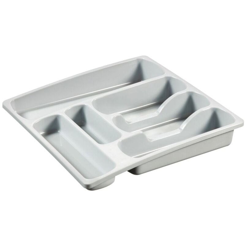 Curver - Range-couverts 6 compartiments 38x38x6 cm Gris