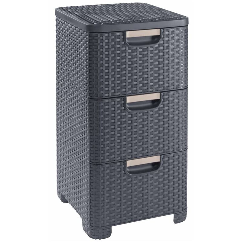 

Curver Cajonera Style gris antracita 42 L - Gris
