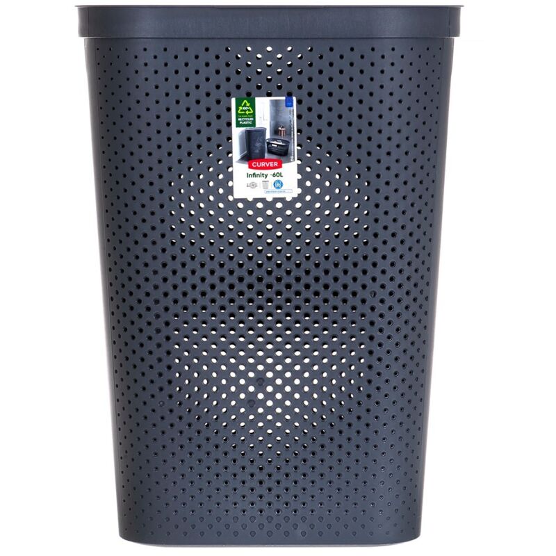 Curver Infinity Recycled Dots Panier à Linge Gris 60L