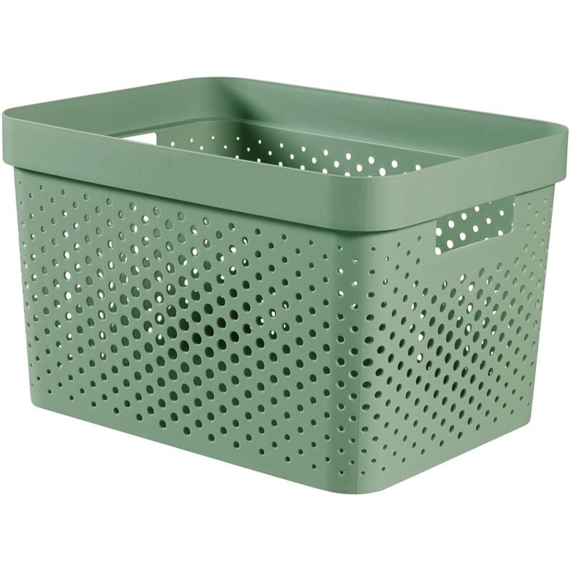 Image of Vassoio Infinity da 17 litri, verde, 35,5 x 26,2 x 21,9 cm, plastica riciclata - Curver