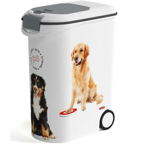 YuWangg conteneur croquettes chien 20kg,de stockage de nourriture pour  animaux,boite croquette chien,Résistant à la moisissure et à l'humidité,  adapté au stockage des céréales : : Animalerie