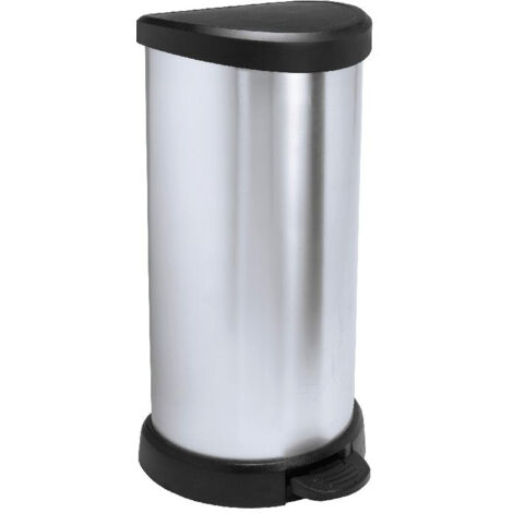 Curver Deco Bins 3253922150002 Alrededor Negro, Plata