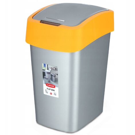 Curver Flip Bin 10L Abfallbehälter, gelb