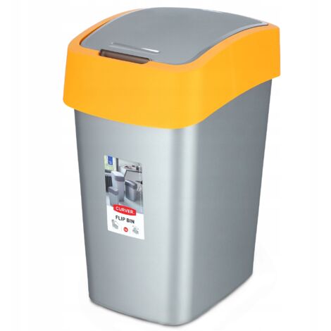 Curver Flip Bin 25L Abfallbehälter, gelb