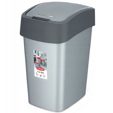 Curver Flip Bin 25L Abfallbehälter, Graphit