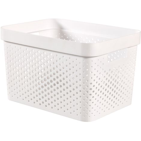Curver Infinity 17L - Conteneur de rangement ajouré blanc