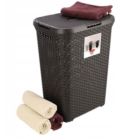 Curver Panier à Linge 60 L Marron
