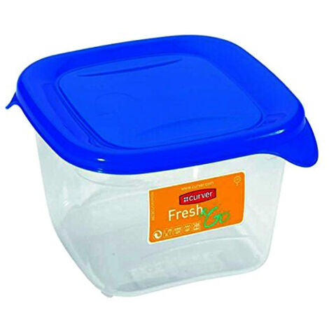 Curver pojemnik na żywność "fresh&ampgo" kwadratowy 0,45l   /niebieski/ transparentny