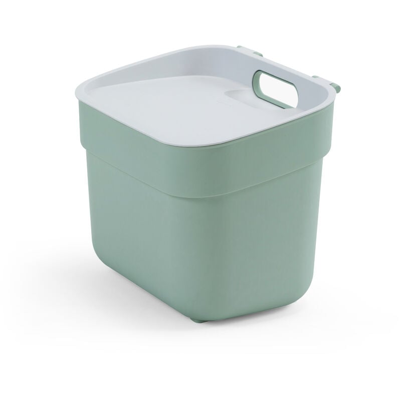 Curver - poubelle a tri ready to collect 5L, 100% recyclé, pour cuisine, bureau, salle de bain, 2518,620,3 cm, Vert - Vert