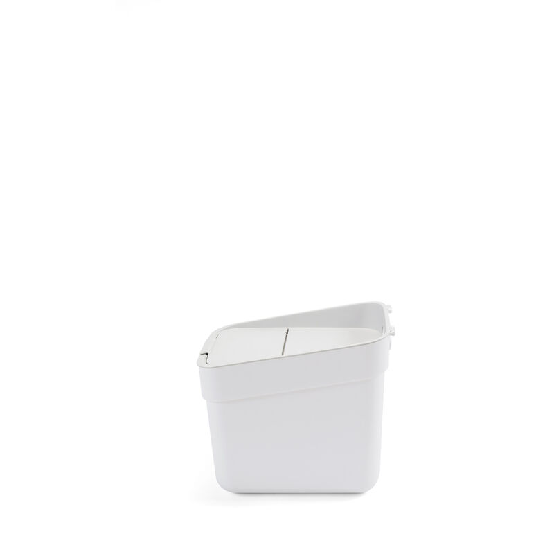 CURVER Poubelle de Tri Ready To CollectT 20L, 100% recyclé, pour cuisine, bureau, salle de bain, 36,724,633,1 cm, Blanc / Gris - Blanc