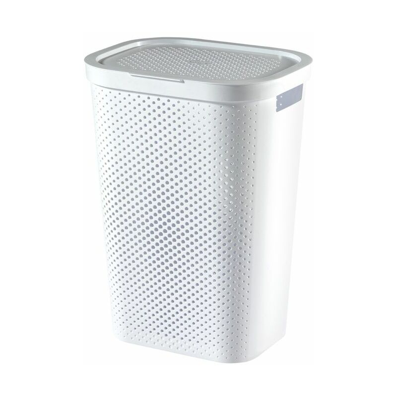 Recycled Infinity Dots Laundry Hamper 60L White - 250094 - Curver