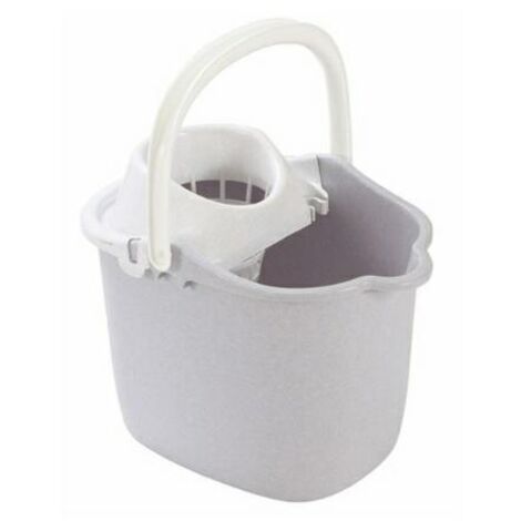 Curver Seau à pression gris 15 litres pour nettoyage