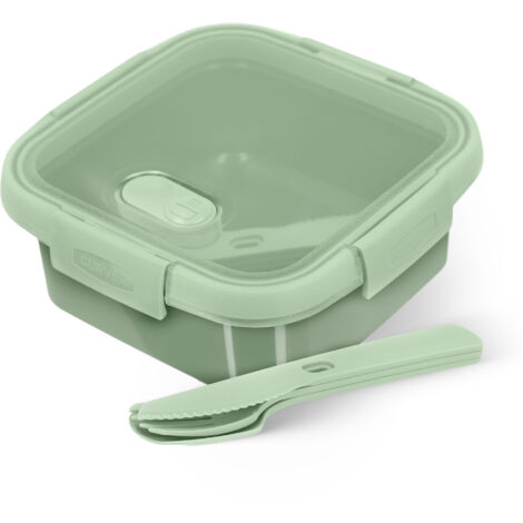 Curver Smart To Go Eco Line Frühstücksbehälter, 0.2L, Grün, quadratisch