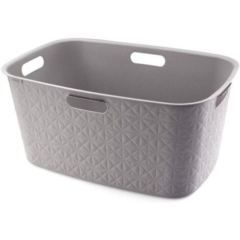CURVER Softex 45L - Baúl para ropa (diseño elegante, ligero y práctico, 70% reciclado, 59 x 39 x 27 cm), color gris