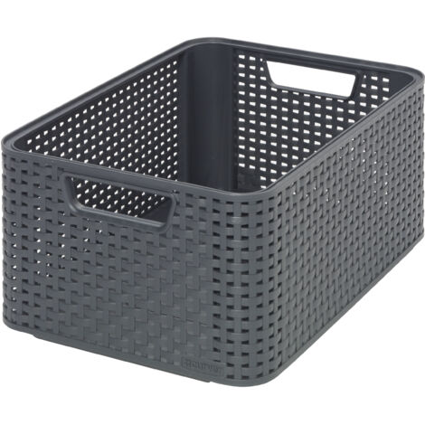 Curver Style M Korb de Aufbewahrung Rattan Grau