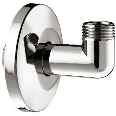 Curvetta di raccordo stampata cromata TIPO LUSSO - rosone scorrevole in ottone cromato ø mm 70 - Misura M/M 1/2" x 1/2" 0180L400CR