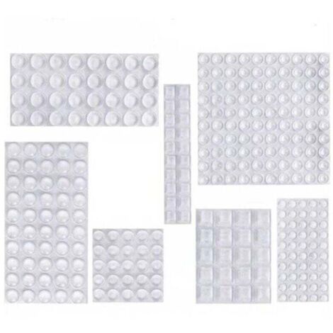 Cuscinetti in silicone, paraurti antirumore, cuscinetti protettivi in gomma autoadesivi, piedini antiscivolo trasparenti per porte, armadi, cucina, bagno, ufficio, 7 misure