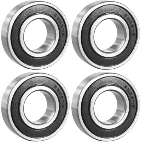 Cuscinetto a sfere 6904-2RS (4 unità, 20 x 37 x 9 mm), 6904-2RS 6900RS, sigillato, acciaio al carbonio per applicazioni in macchine utensili (6904RS, 4 unità)