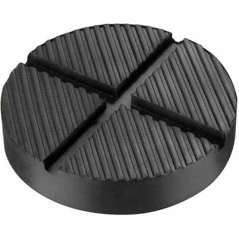 Cuscinetto in gomma Cuscinetto in gomma Cuscinetto per cric per auto Piattaforma di sollevamento Blocco per auto rotondo Cric per carrello Cuscinetto per cambio pneumatici (1 pz, nero)