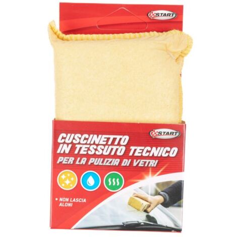 Cuscinetto singolo in tessuto tecnico puliscivetro dim.: 12x8x3,5 cm